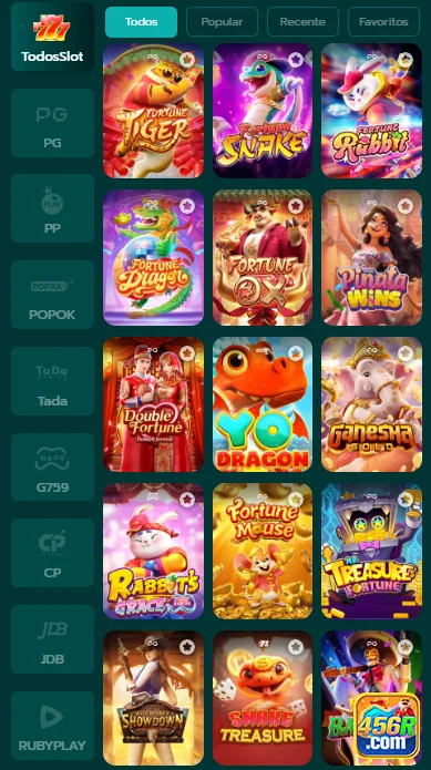 Interface do 456r.com em smartphone com jogos rápidos